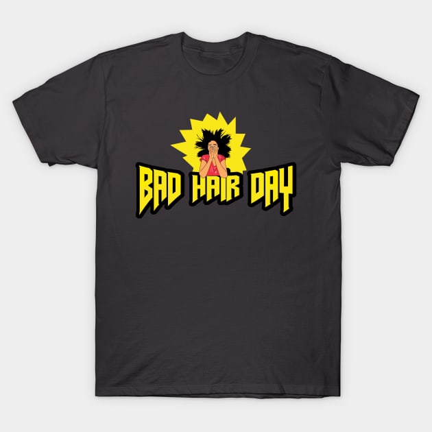 Bad Hair Day T-Shirt by BishBashBosh